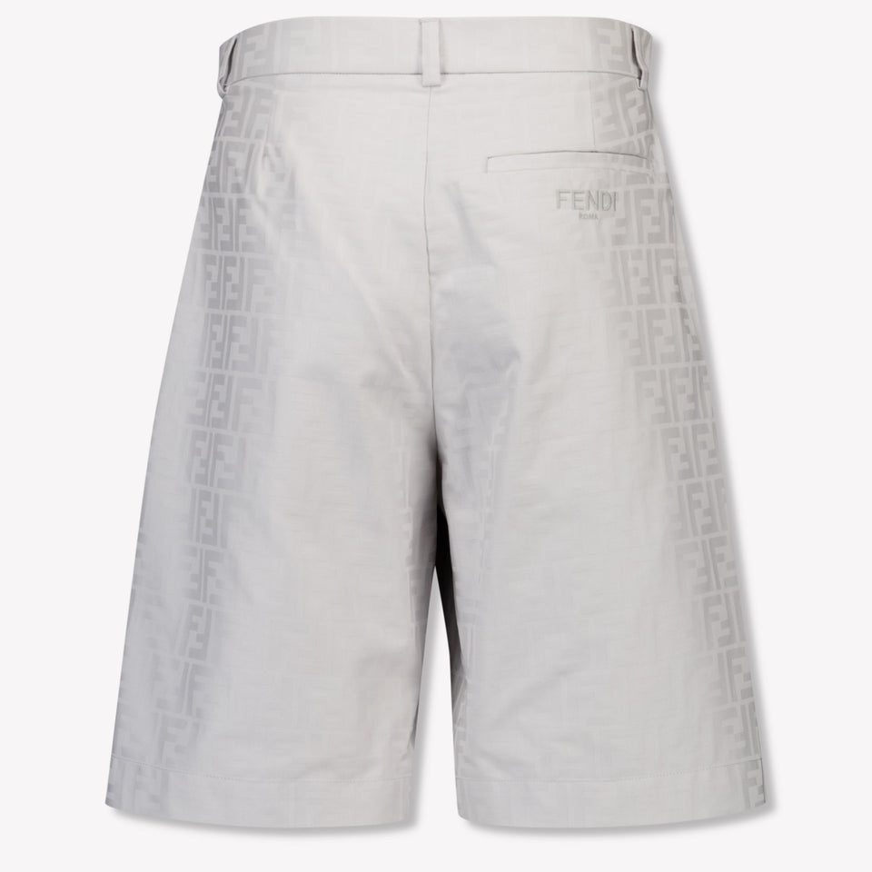 Fendi Kids Boys Shorts In Light Gray