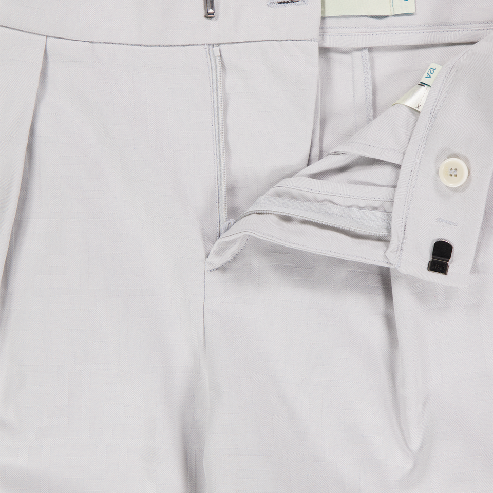 Fendi Kids Boys Shorts In Light Gray