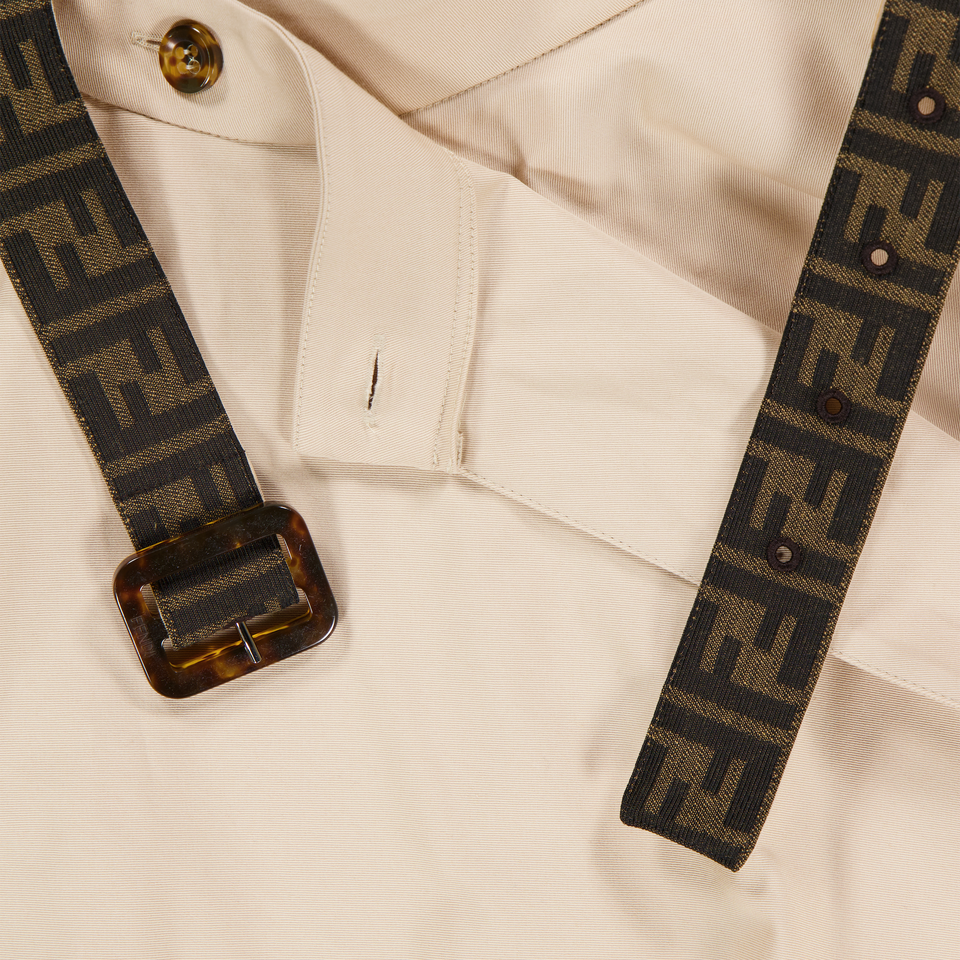 Fendi Kids Girls Skirt In Beige