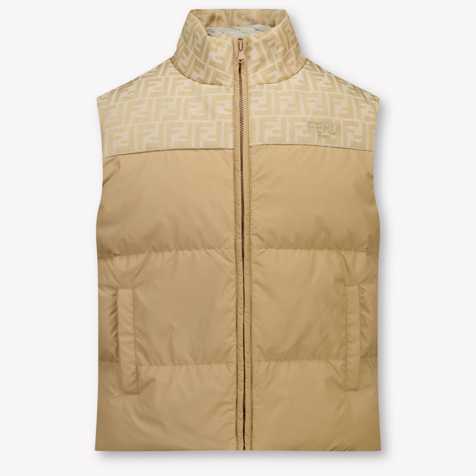 Fendi Kids Unisex Bodywarmer In Beige