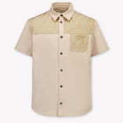 Fendi Kids Boys Blouse In Beige