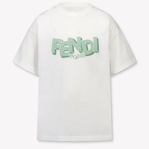 Fendi Kids Boys T-Shirt In Light Green