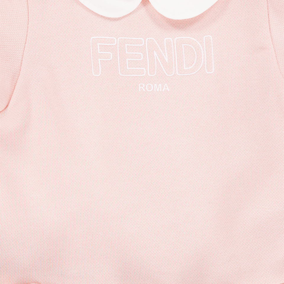 Fendi Baby Meisjes Jurk In Licht Roze