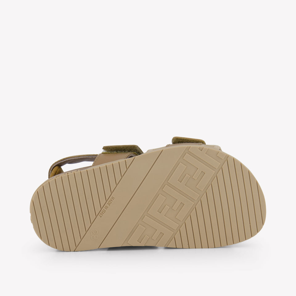 Fendi Unisex Sandals In Beige