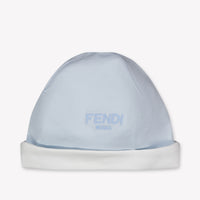 Fendi Baby Unisex Playsuit In Light Blue