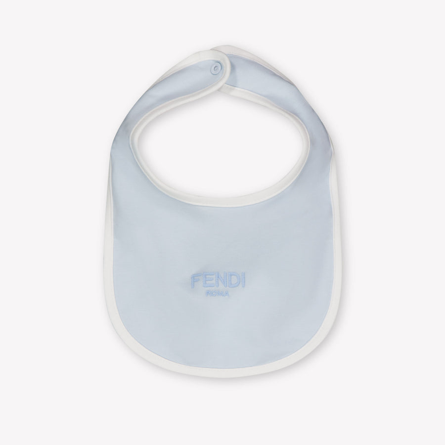 Fendi Baby Unisex Playsuit In Light Blue