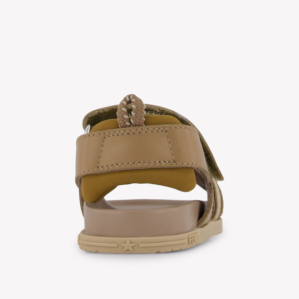 Fendi Unisex Sandals In Beige