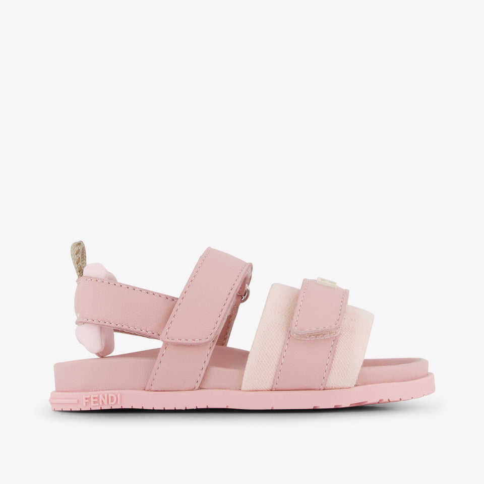 Fendi Unisex Sandalen In Roze