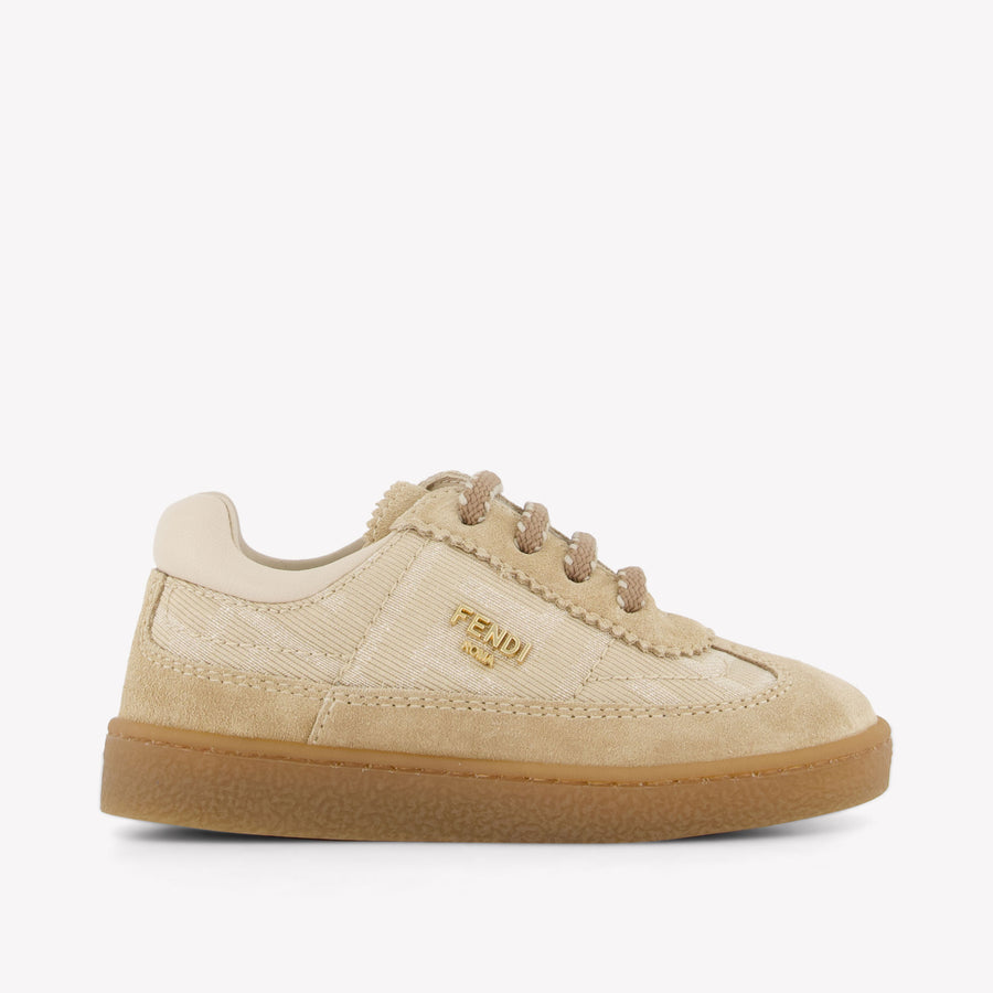 Fendi Unisex Kids Sneakers in Beige