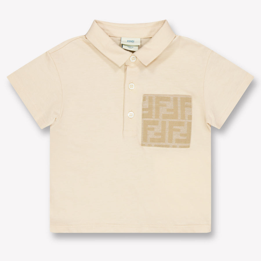 Fendi Baby Boys Polo Shirt in Beige