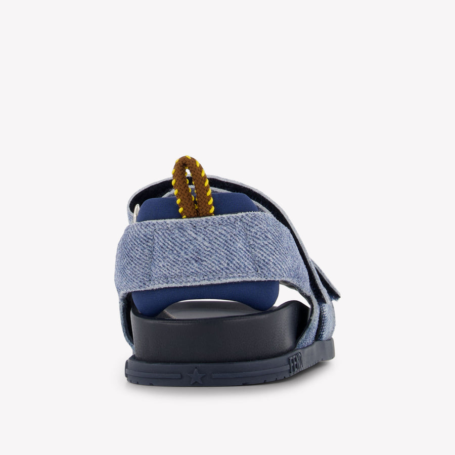 Fendi Unisex Sandalen In Blauw