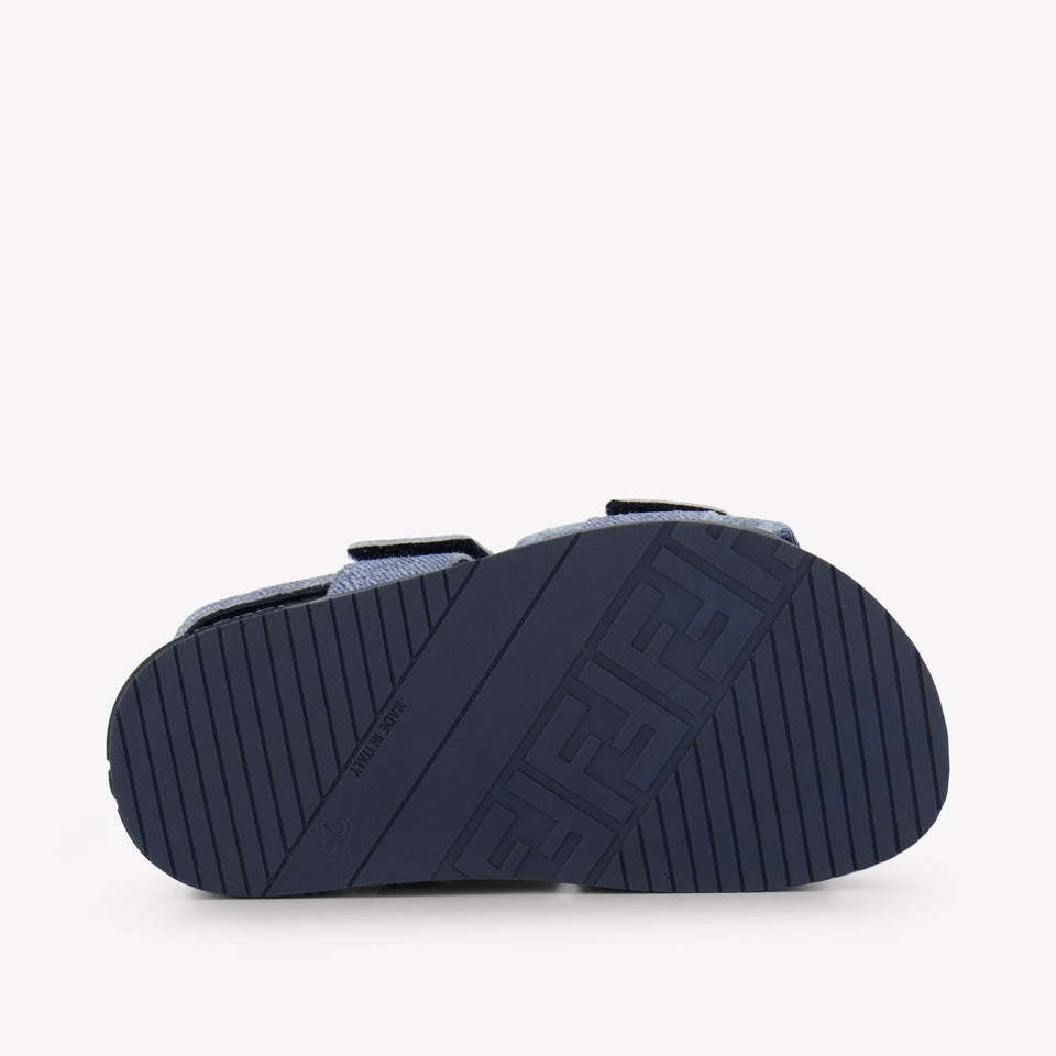 Fendi Unisex Sandals In Blue