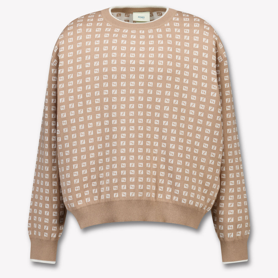 Fendi Kids Boys Sweater In Beige