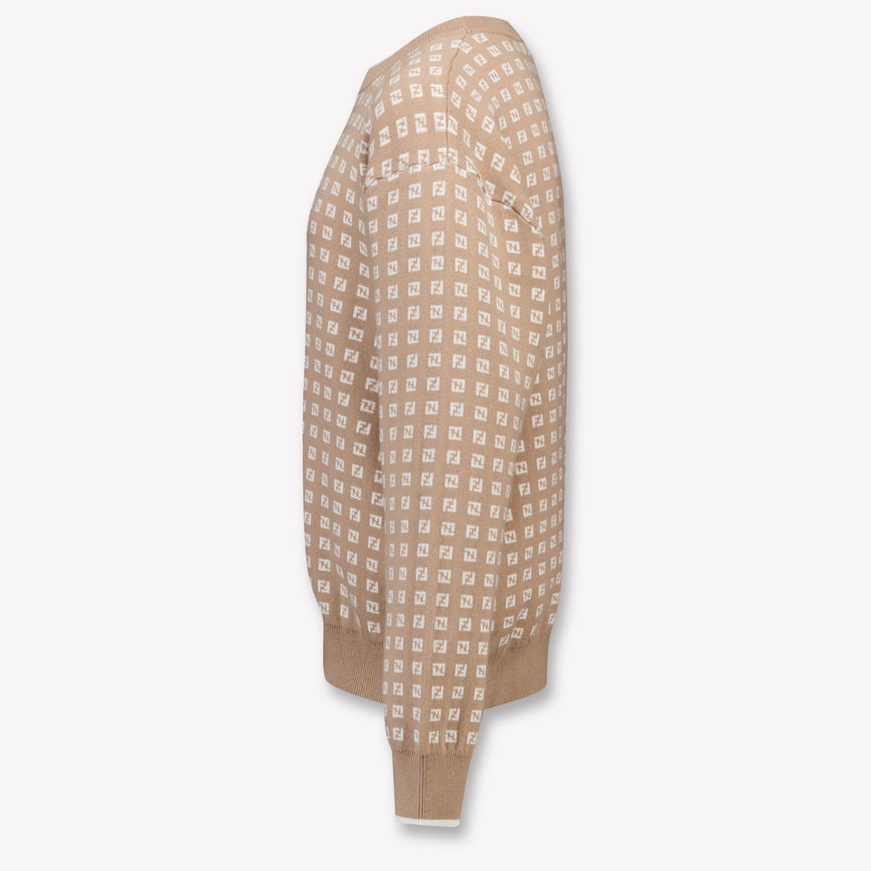 Fendi Kids Boys Sweater In Beige