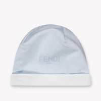 Fendi Baby Unisex Playsuit In Light Blue