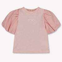 Fendi Baby Girls T-Shirt In Light Pink
