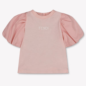 Fendi Baby Girls T-Shirt In Light Pink