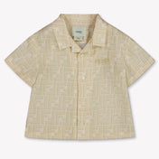 Fendi Baby Jongens Blouse In Licht Beige