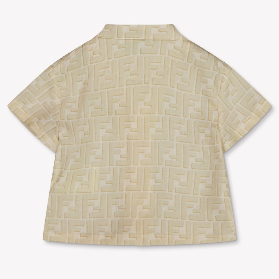 Fendi Baby Jongens Blouse In Licht Beige