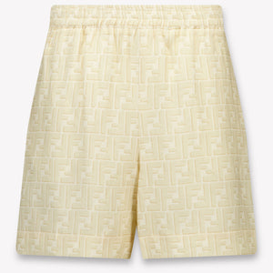 Fendi Kids Boys Shorts In Light Beige