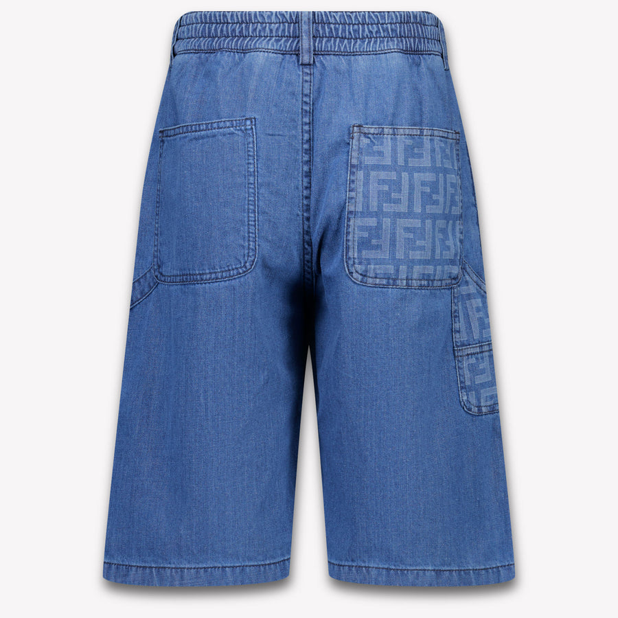 Fendi Kids Boys Shorts In Jeans