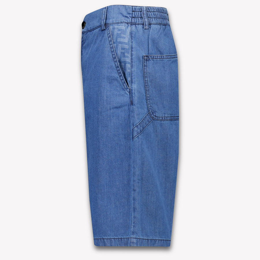 Fendi Kids Boys Shorts In Jeans