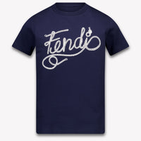 Fendi Kids Boys T-Shirt In Navy