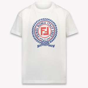 Fendi Kids Boys T-Shirt In White