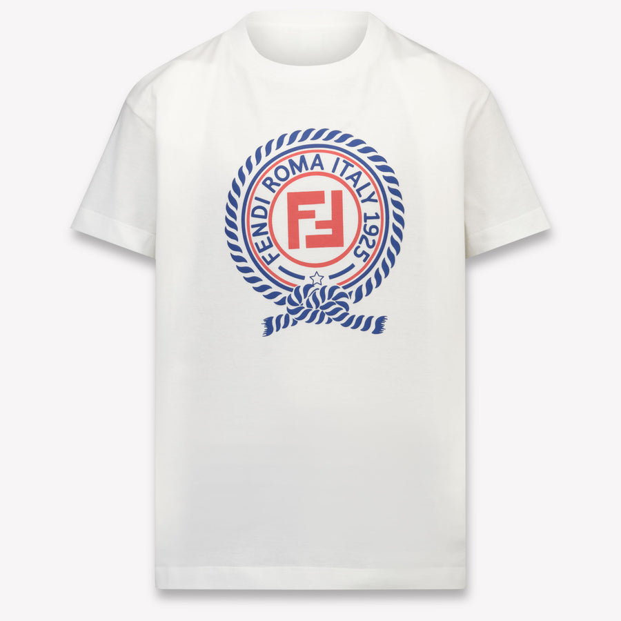 Fendi Kids Boys T-Shirt In White