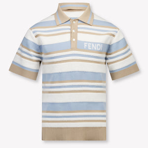 Fendi Kinder Jongens Polo In Licht Blauw