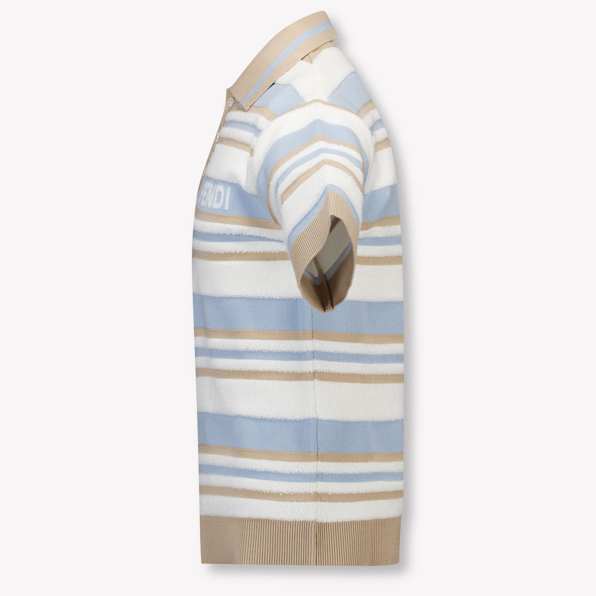 Fendi Kids Boys Polo In Light Blue