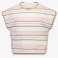Fendi Kinder Meisjes T-Shirt In Licht Roze