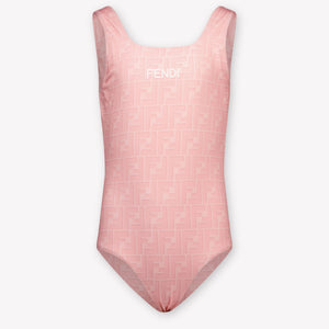 Fendi Kinder Meisjes Zwemkleding In Licht Roze
