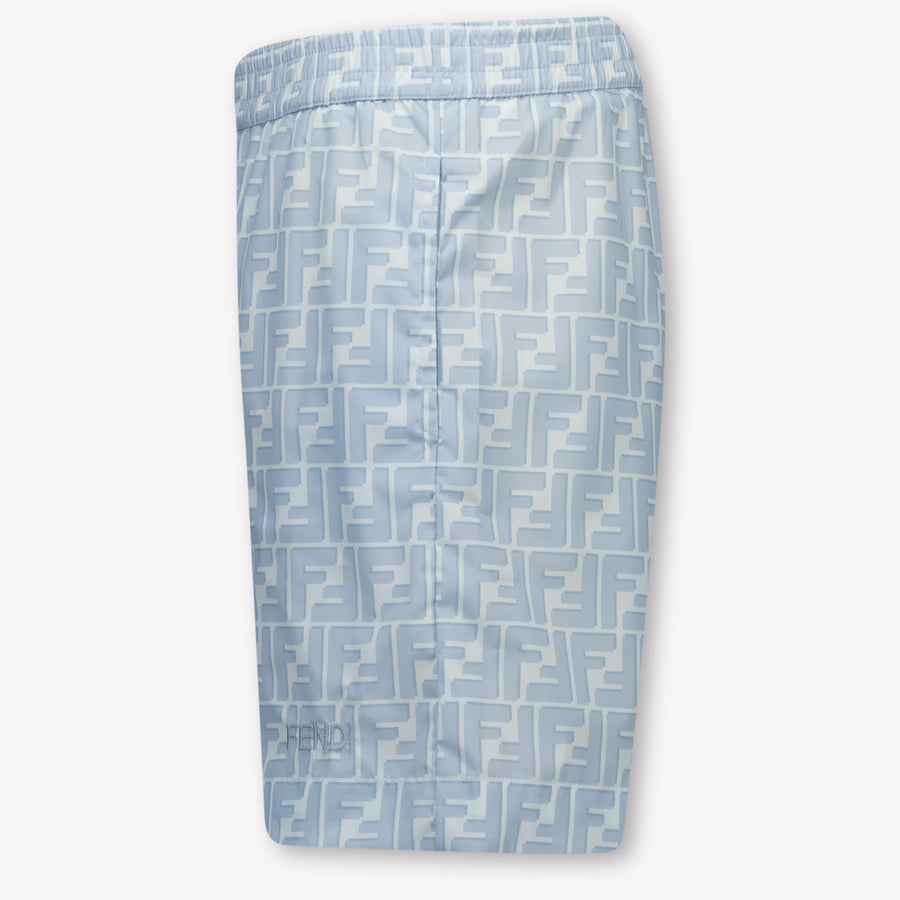Fendi Kids Boys Swimwear In Light Blue