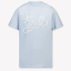 Fendi Kinder Jongens T-Shirt In Licht Blauw