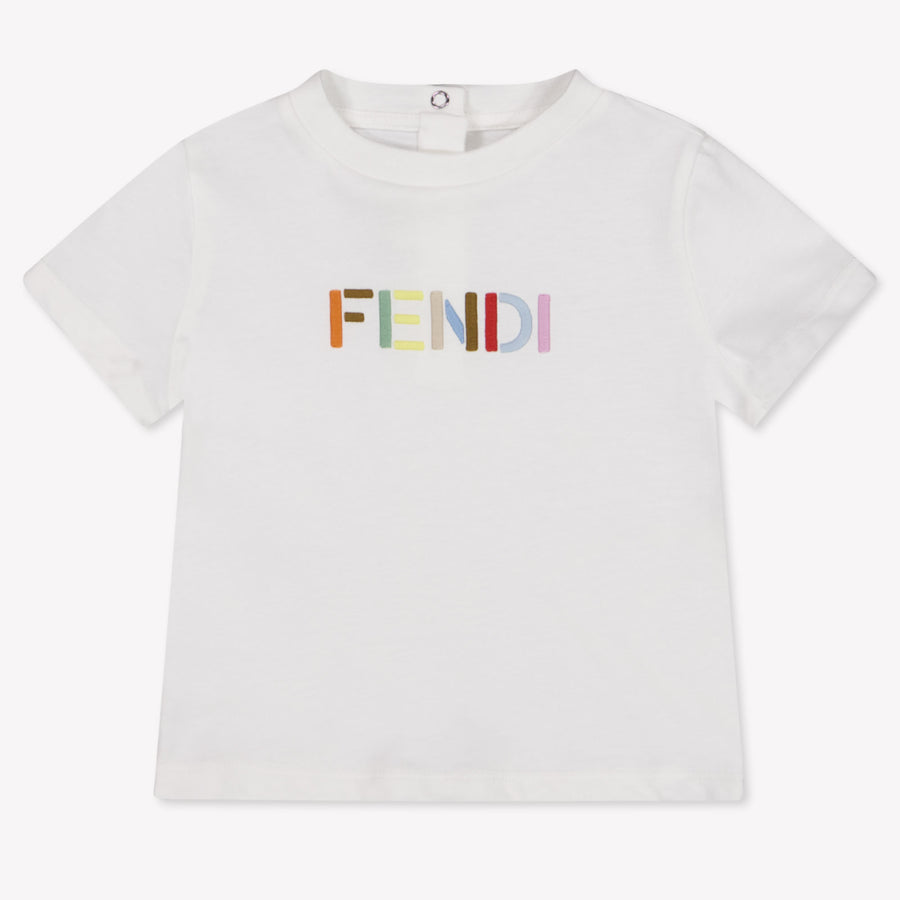 Fendi Baby Unisex T-Shirt in White