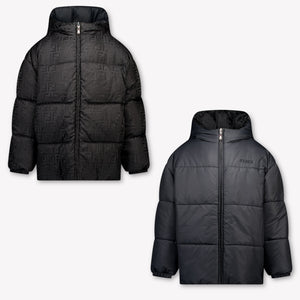 Fendi Kids Boys Jackets In Black