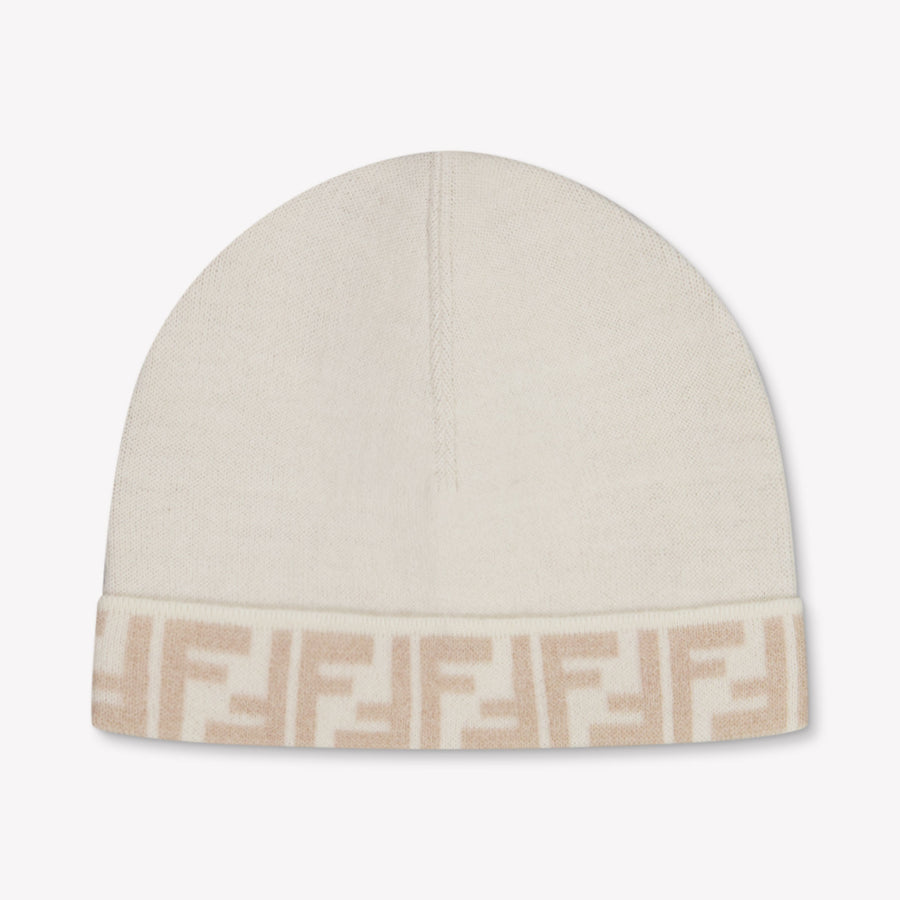 Fendi Kinder Meisjes Muts In Off White