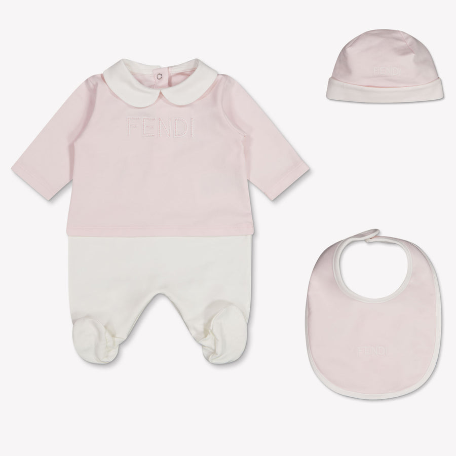 Fendi Baby Girls Romper in Light Pink