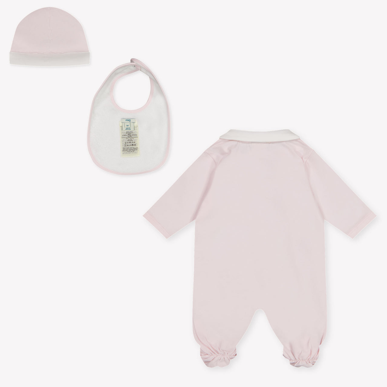 Fendi Baby Unisex Playsuit In Light Pink