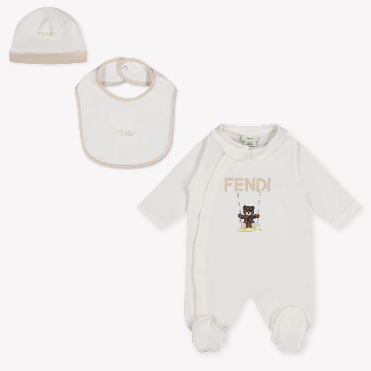 Fendi Baby Unisex Playsuit In White