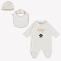 Fendi Baby Unisex Playsuit In White