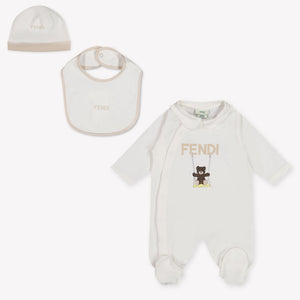 Fendi Baby Unisex Playsuit In White