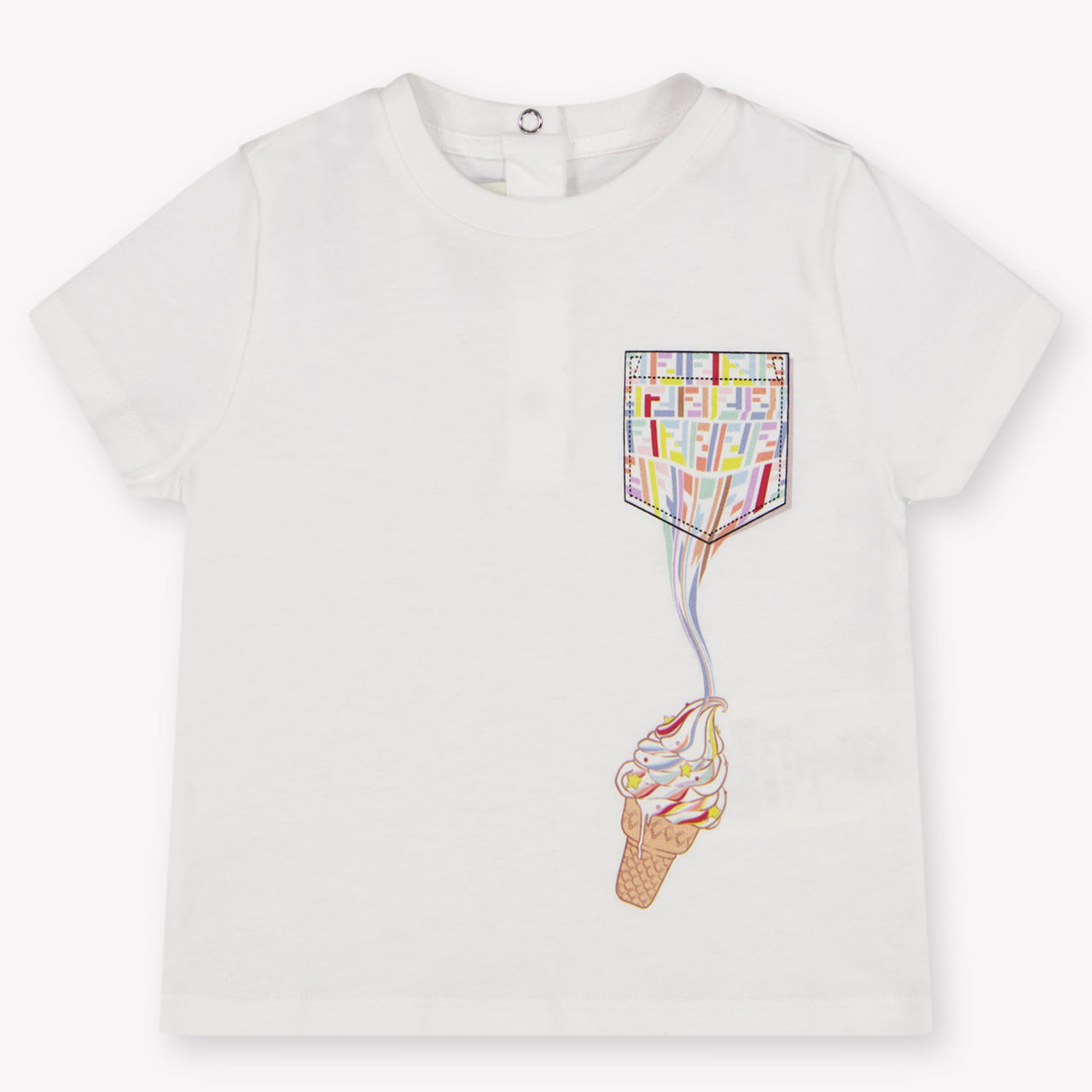 Fendi Baby Unisex T-Shirt In Wit