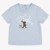 Fendi Baby Unisex T-Shirt In Licht Blauw