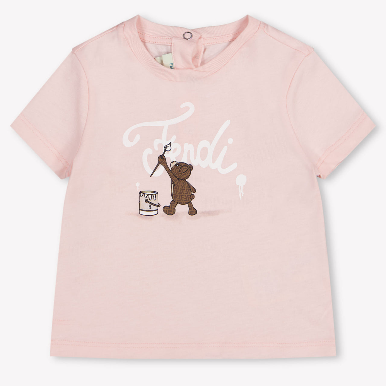 Fendi Baby Unisex T-Shirt In Licht Roze
