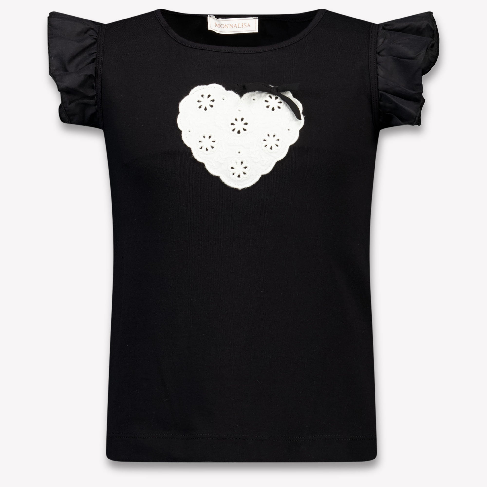 MonnaLisa Kinder Meisjes T-Shirt In Zwart