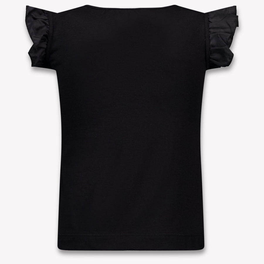 MonnaLisa Kinder Meisjes T-Shirt In Zwart