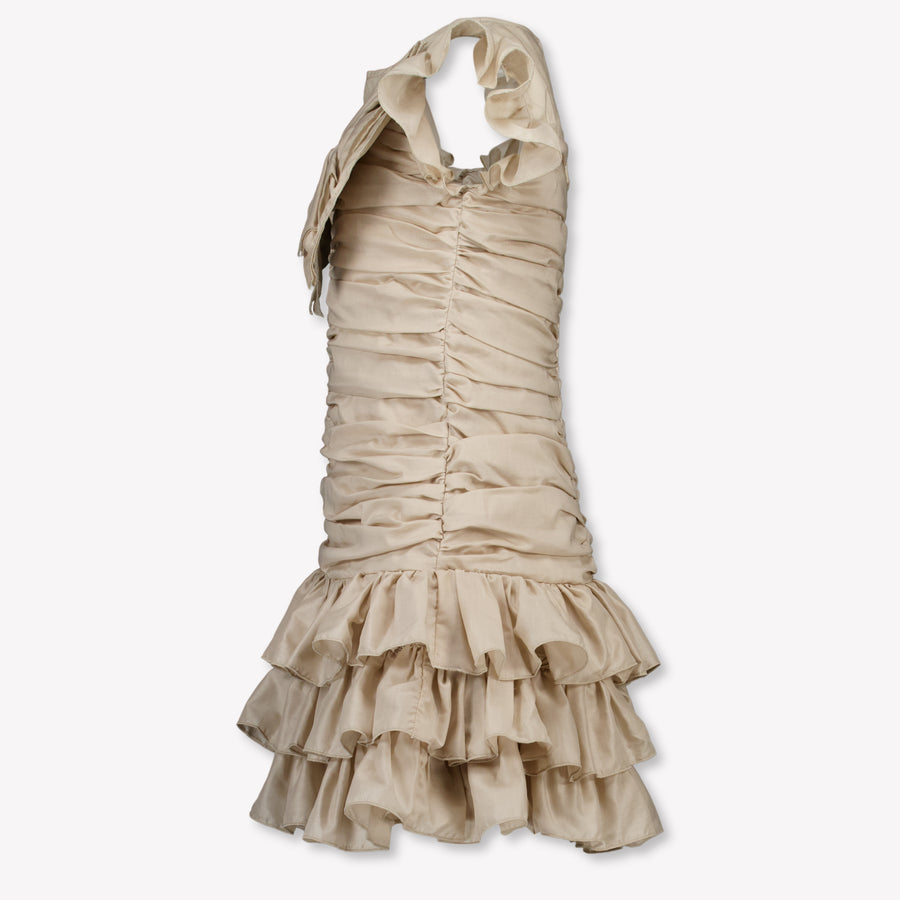 MonnaLisa Kinder Meisjes Jurk In Beige