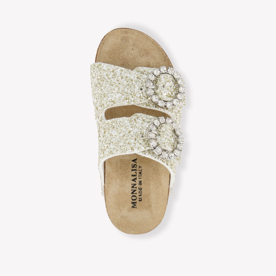 MonnaLisa Girls Flipflops In Gold